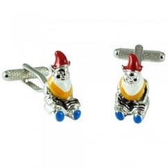 Lucky Pixie Garden Gnome Cufflinks