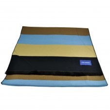 Lupi Romani Black, Gold, Light Blue, Beige, Royal Blue & Brown Striped Scarf