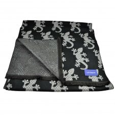 Lupi Romani Black & Grey Gecko Lizard Patterned Scarf