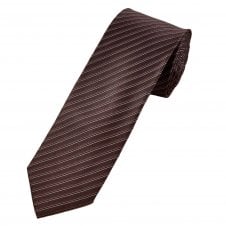 Maroon, Pink, Black & Silver Striped Men's Silk Tie