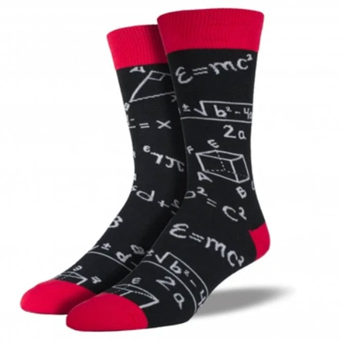 Maths Equations Inc. Einstein Theory of Relativity Black Luxury Women's Socks