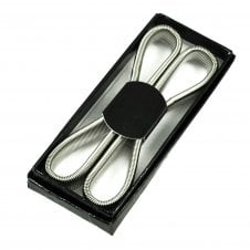 Men's Stretch Elasticated Armbands - Silver Colour
