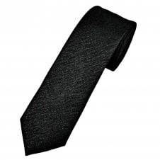 Michaelis Black Lurex Pattern Men's Silk Narrow Tie