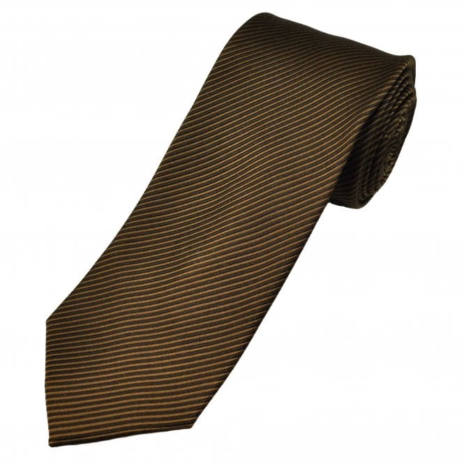 Michaelis Brown & Caramel Stripe Men's Silk Tie