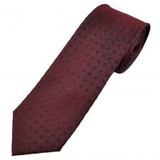 Michaelis Burgundy & Navy Blue Pattern Men's Silk Tie