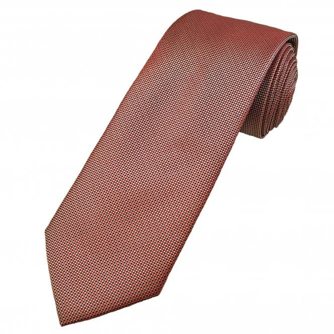 Michaelis Red, Navy Blue & Silver Micro Patterned Men's Silk Tie