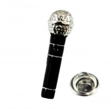 Microphone Lapel Pin Badge
