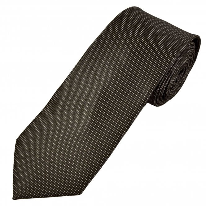 Mocha Brown & Beige Micro Pattern Men's Tie
