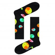 Moons & Planets Black Luxury Combed Cotton Ladies Socks