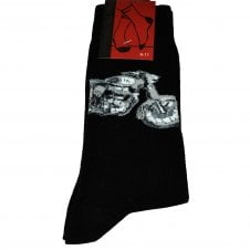 Motorbike Black Men's Novelty Socks