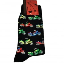 Motorbikes Black Men's Novelty Socks