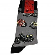 Motorbikes Grey Men's Novelty Socks