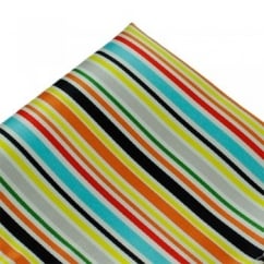 Multi Coloured Striped Pocket Square Handkerchief