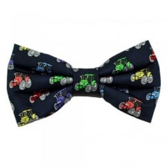 Multi Coloured Tractors Novelty Bow Tie