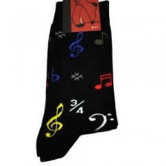 Music Notes & Symbols Men's Novelty Socks