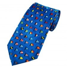 Nautical Flags Royal Blue Men's Novelty Tie