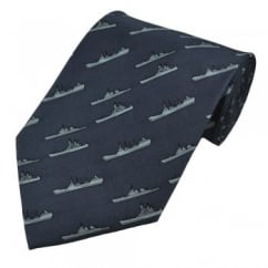 Naval Ships Novelty Silk Tie