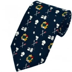 Navy Blue Chef Silk Novelty Tie