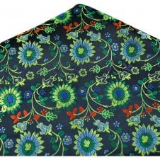 Navy, Blue, Green & Orange Floral Pattern Pocket Square Handkerchief