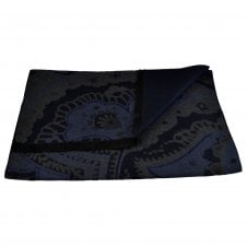 Navy, Blue & Grey Patterned Autumn Winter Luxury Soft Feel Scarf