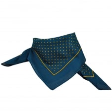 Navy Blue & Orange Polka Dot Bandana Neckerchief
