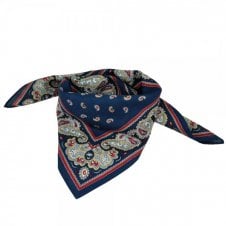 Navy Blue Paisley Bandana Neckerchief