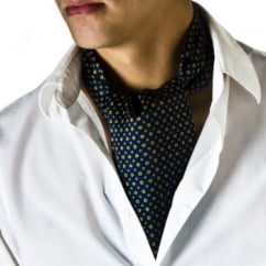 Navy Blue Patterned Casual Day Cravat