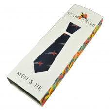 Navy Blue Pheasant Men's Tie - Gift Boxed