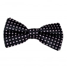 Navy Blue & Pink Polka Dot Men's Bow Tie