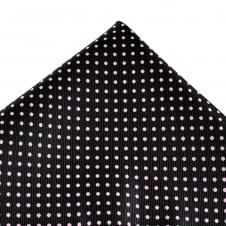 Navy Blue & Pink Polka Dot Pocket Square Handkerchief