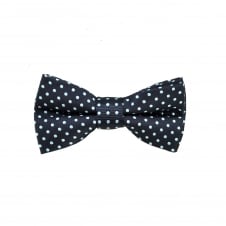 Navy Blue & Sky Blue Polka Dot Boys Bow Tie