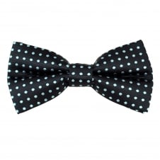 Navy Blue & Sky Blue Polka Dot Men's Bow Tie