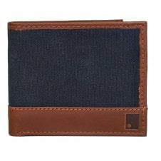 Navy Blue Waxed Canvas Wallet