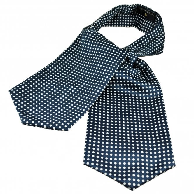 Navy Blue & White Polka Dot Casual Day Cravat