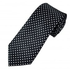 Navy Blue & White Polka Dot Men's Tie