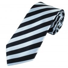 Navy & Light Blue Striped Men's Tie