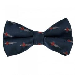 Navy Pheasant Novelty Bow Tie