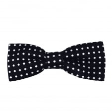 Navy & White Polka Dot Boys Bow Tie