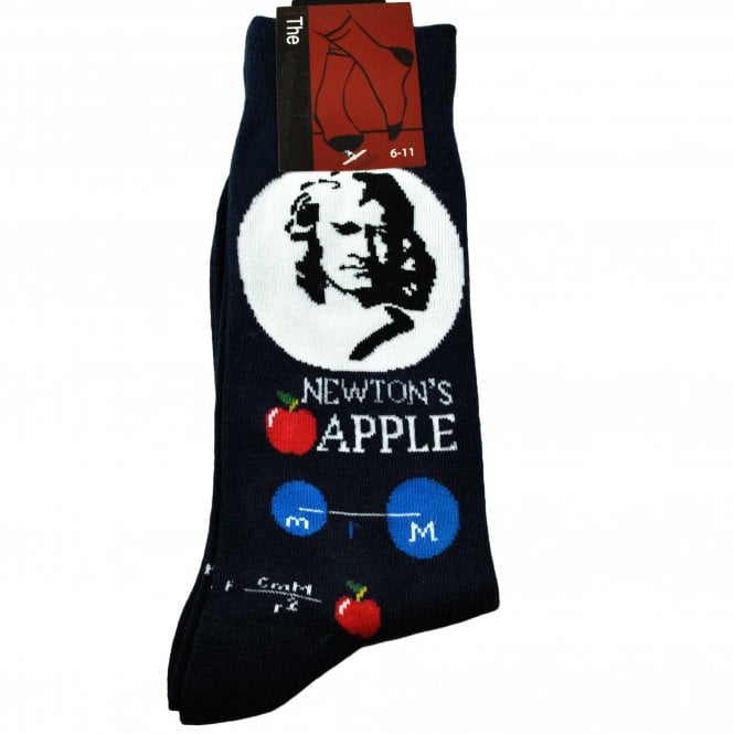 Newton's Apple Theory of Gravitation Law Men's Novelty Socks