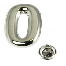 Number 0 Lapel Pin Badge