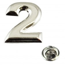 Number 2 Lapel Pin Badge
