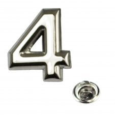 Number 4 Lapel Pin Badge