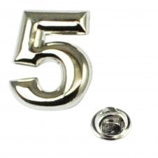 Number 5 Lapel Pin Badge