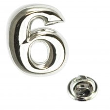 Number 6 Lapel Pin Badge