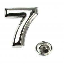 Number 7 Lapel Pin Badge