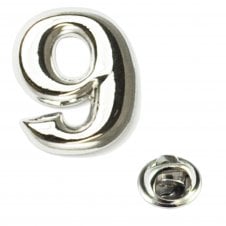 Number 9 Lapel Pin Badge