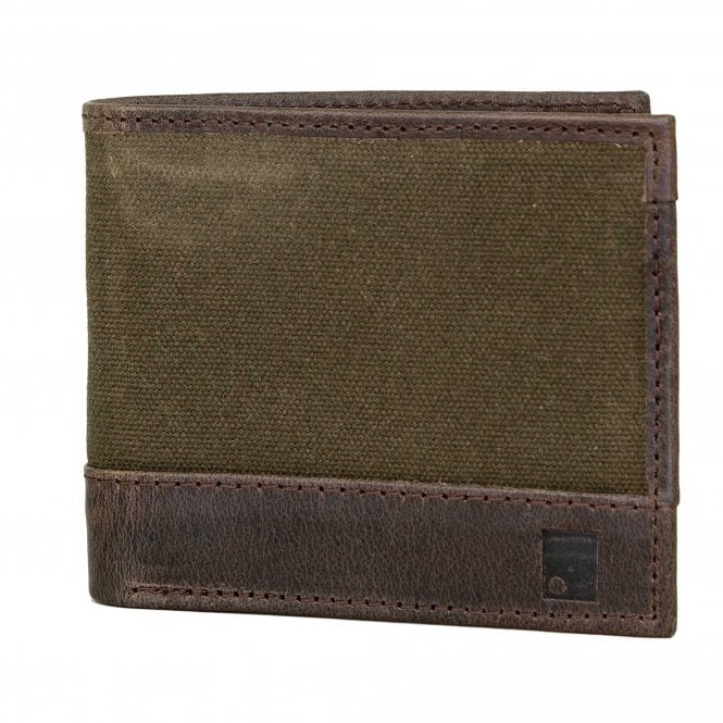 Olive Waxed Canvas Wallet