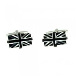 Onyx Union Jack Cufflinks