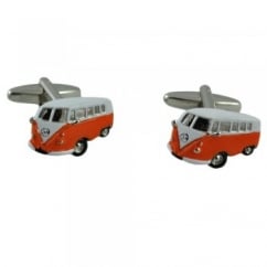 Orange Camper Van Cufflinks