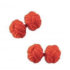 Orange Elastic Knot Cufflinks
